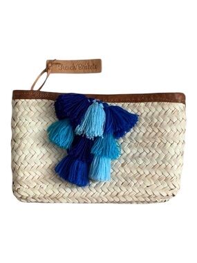 French Baskets Straw PomPom Clutch Bags